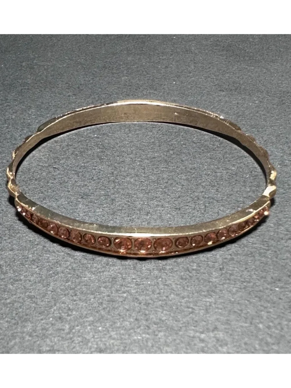Bangle Bracelet Gold Tone Rhinestone Center Womens Costume Jewelry NWOT
